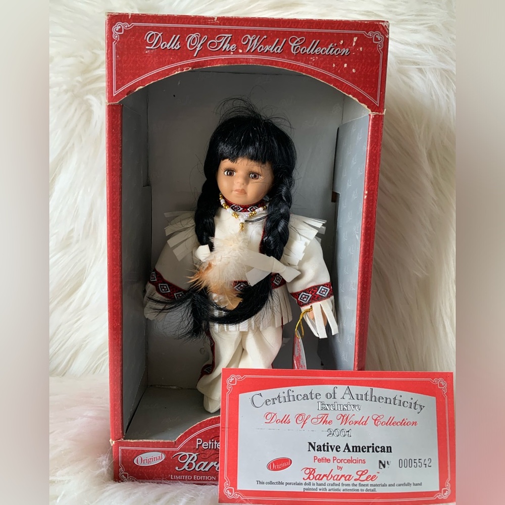 Limited Edition Petite Porcelains doll by Barbara Lee.2001 Native American